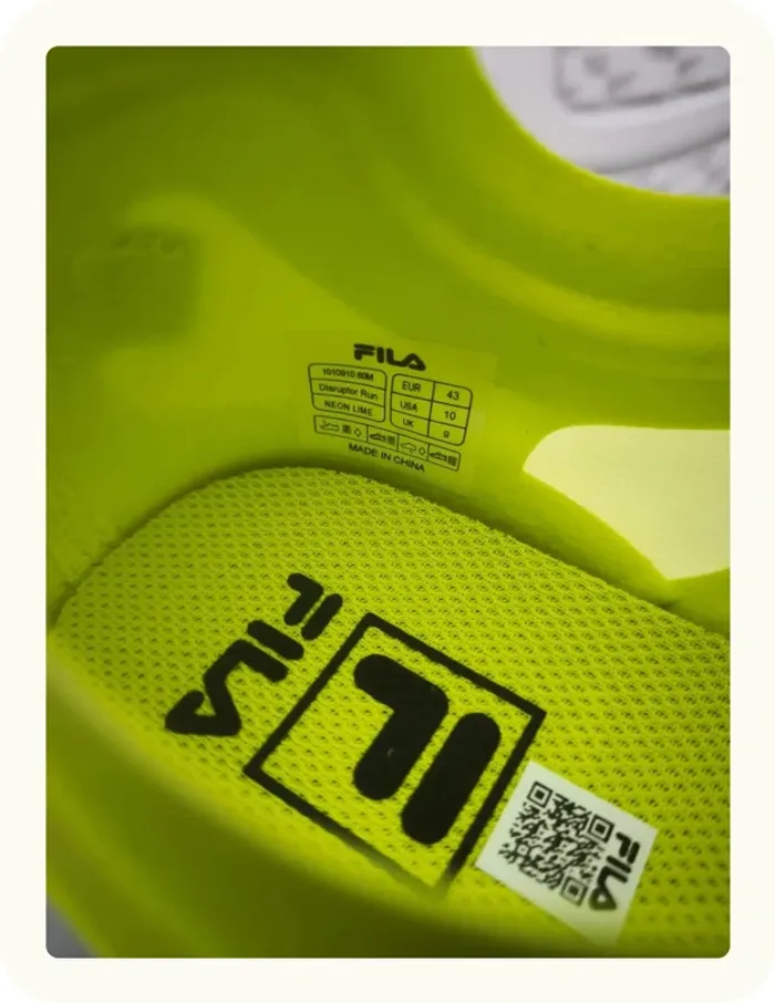 Baskets Fila Disruptir run jaune néon fluo Taille 43 Neuves - photo numéro 8