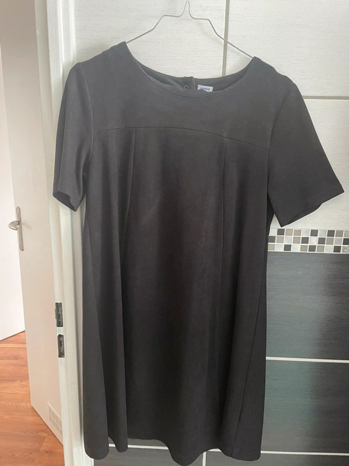 Robe col rond grise