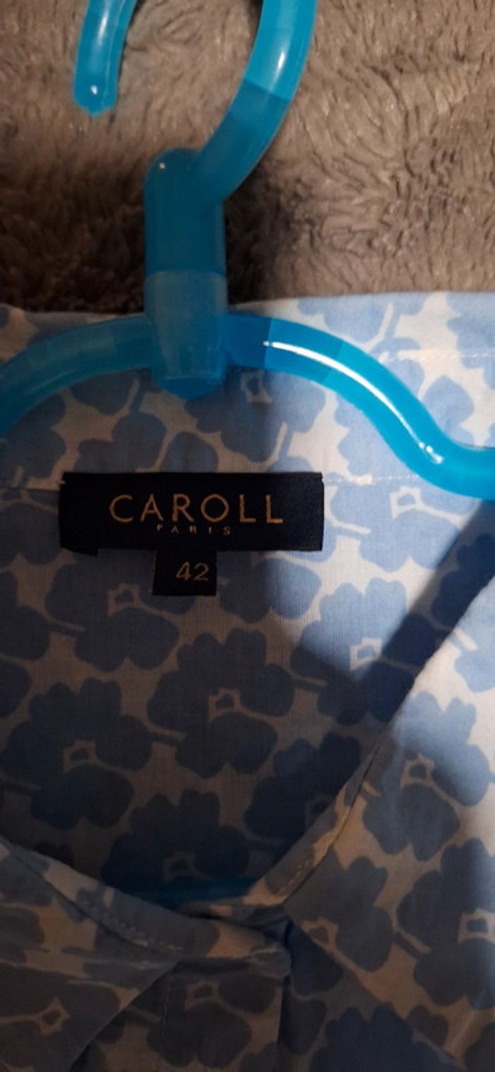 Chemise blanche et bleue caroll 42 - photo numéro 3