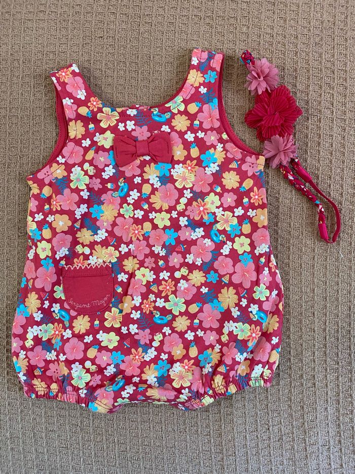 Combinaison short bébé fille