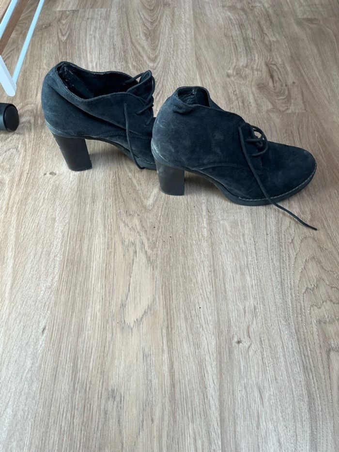 Bottines à talon femme instinct de mode taille 38 couleur noir cuir - photo numéro 3