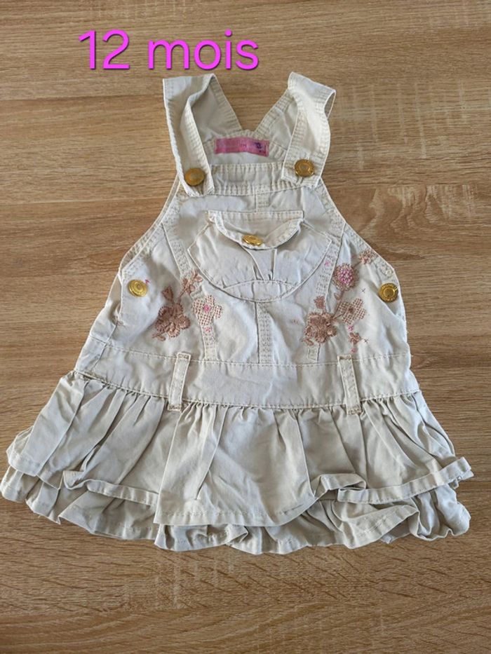 Robe salopette beige 9-12mois