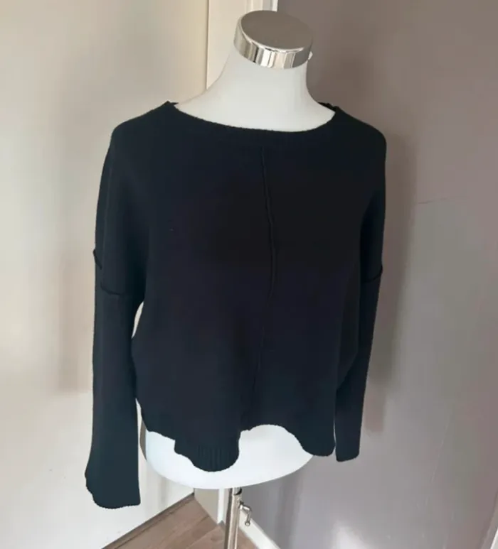 Bsb pull noir maille coupe oversize taille S - photo numéro 2