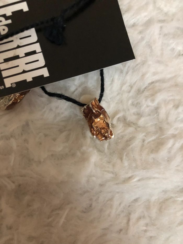 Boucles d’oreilles de créateur coloris brun « biche de bere » à clips NEUVES - photo numéro 6