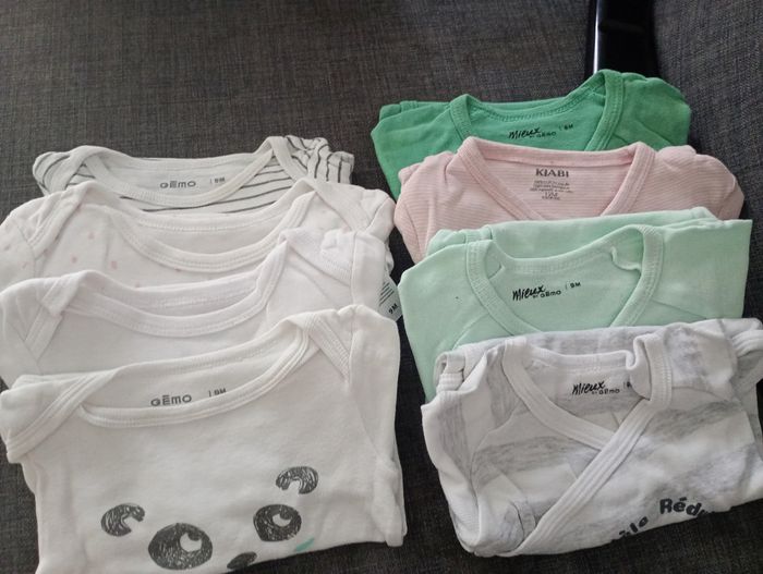 Lot de 8 body manches longues