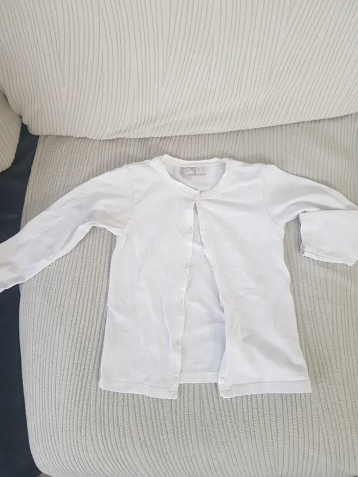 Gilet léger blanc fille 23mois (86cm)