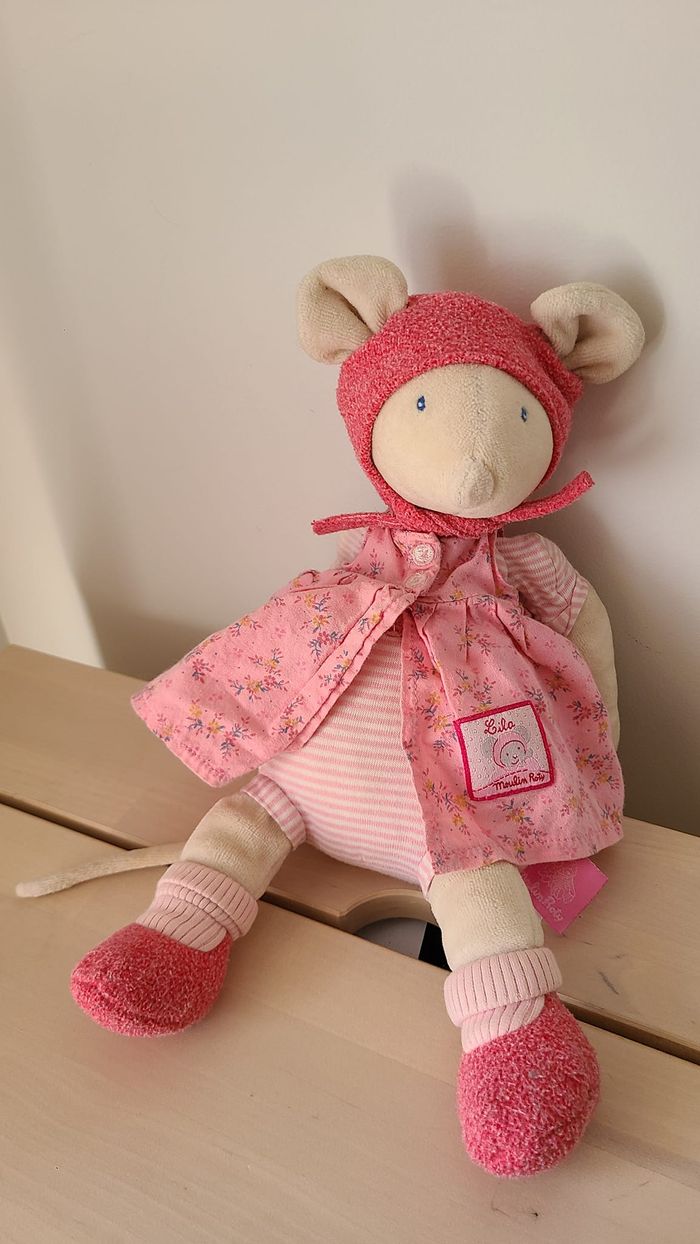 MOULIN ROTY - Doudou Souris rose Lila Patachon - photo numéro 3