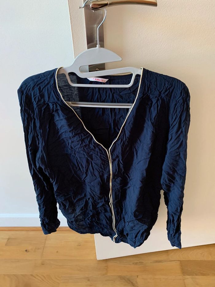 Blouse bleue