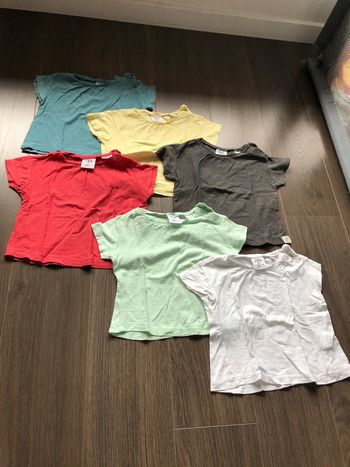Lot t-shirts Zara 9-12 mois (80 cm) manches courtes