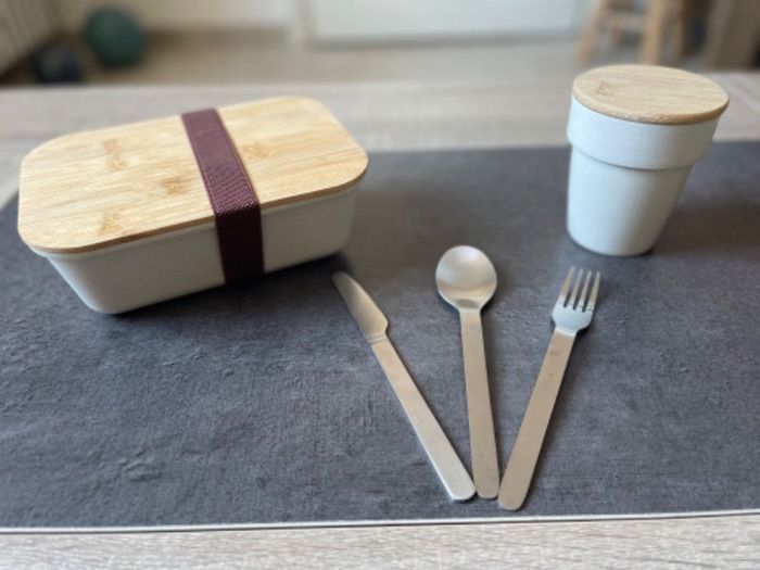 Ensemble à déjeuner bambou (lunch box) neuf