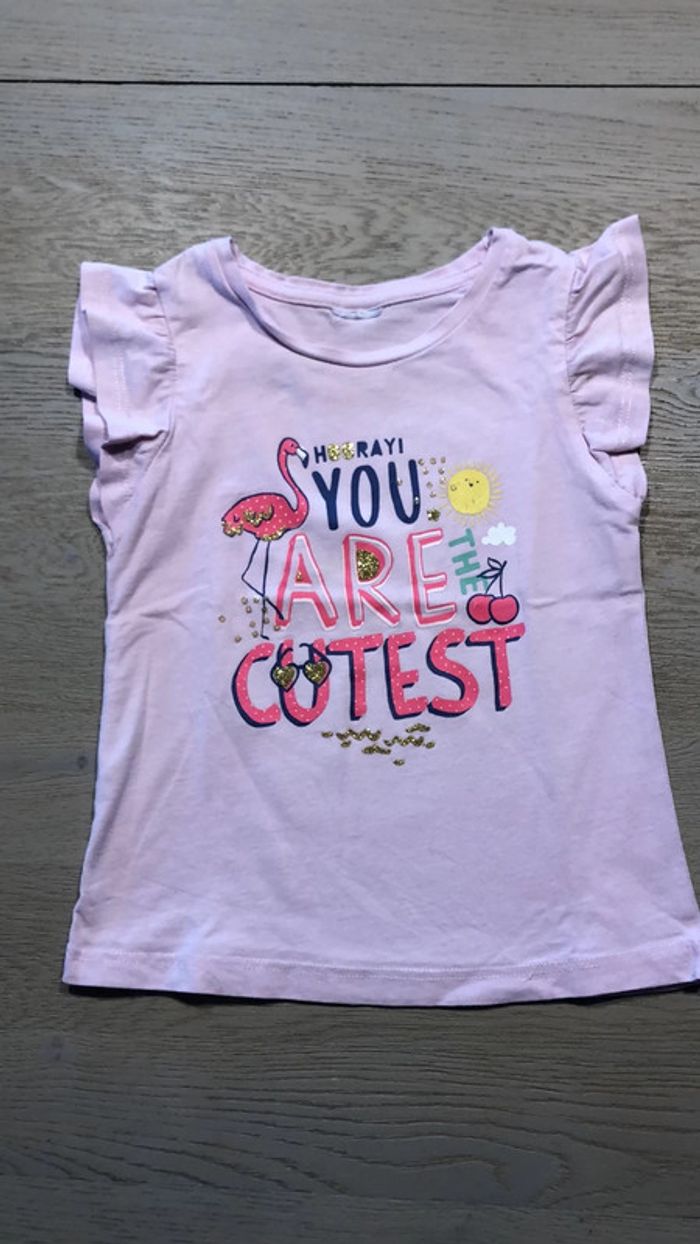 Joli tee-shirts rose pale