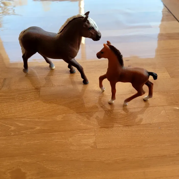 Lot schleich poneys Jument et pouliche marron - photo numéro 5