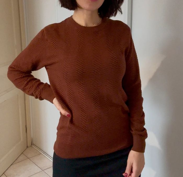 Pull Marron scotch & Soda - taille S - parfait état - photo numéro 3