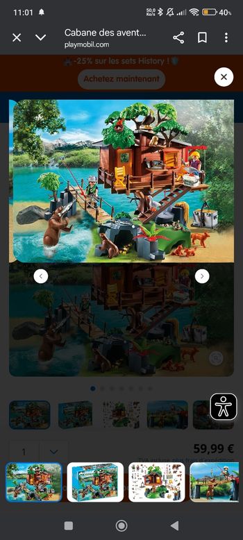 Lot playmobil maison dans les arbres et autres