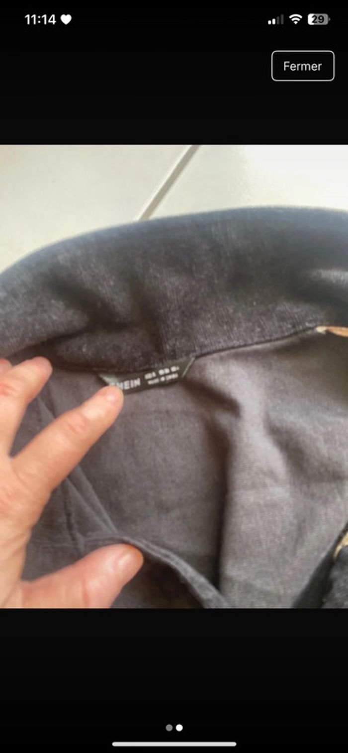 Veste chemise courte  taille S shein - photo numéro 2