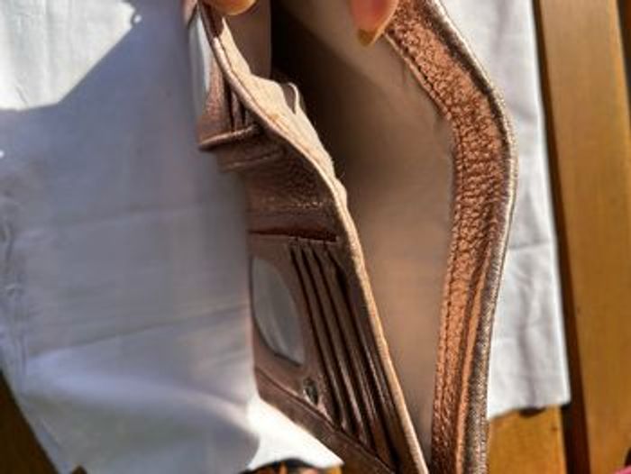 Portefeuille en cuir mordoré Sabrina - photo numéro 3