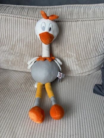 trois kilos sept grande peluche canard Dame Uche & Gaufrette 67 cm