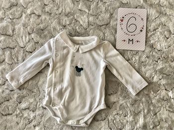 Body mixte bébé avec col 6 mois obaïbi neuf