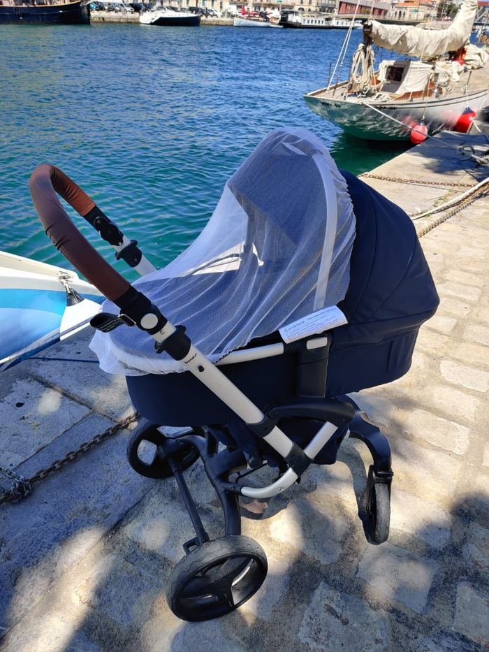 Poussette duo Bonavi 2.0 – Navy Blue – avec accessoires – 189 € au lieu de 450 euros