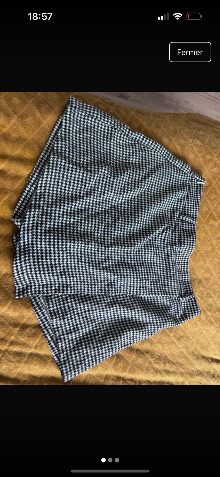 Jupe short pied de poule