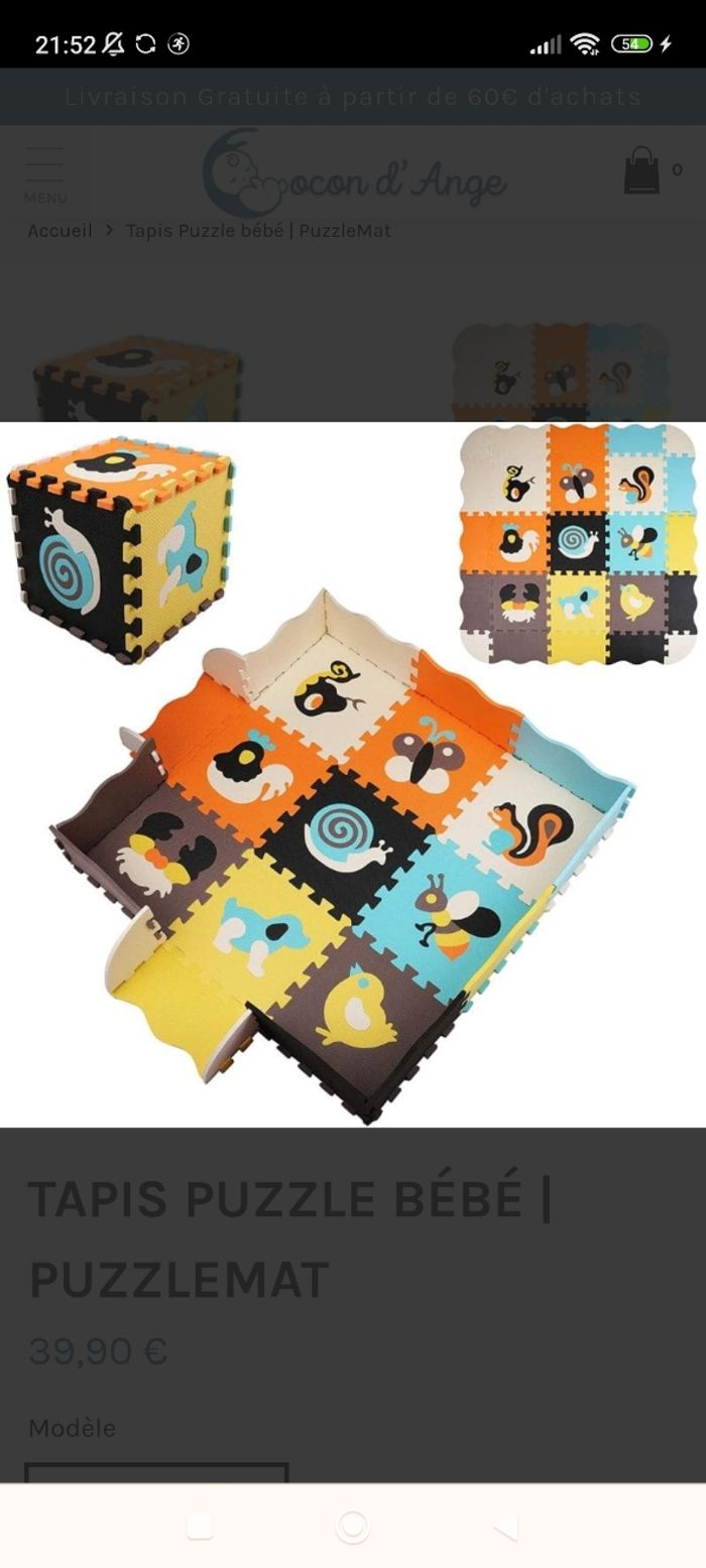 Tapis puzzle bébé en mousse - photo numéro 2