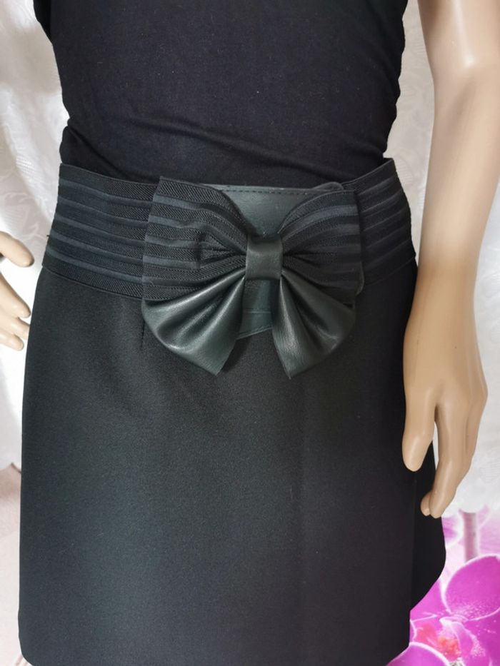 Ceinture large noir élastique. Taille 83 cm - photo numéro 2