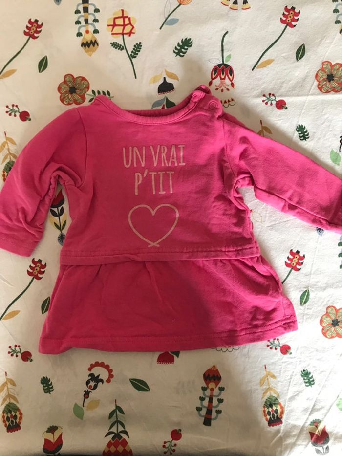 Robe sweat-shirt rose - photo numéro 2