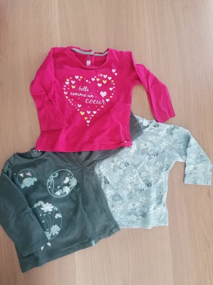 Lot de 3 t-shirt manche longue