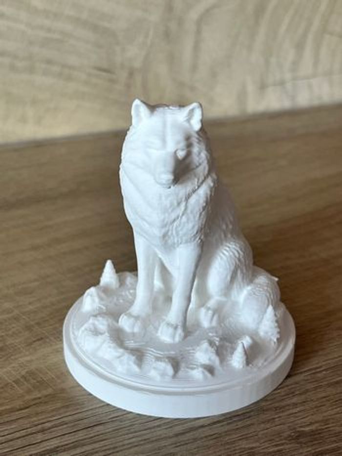🐺 Figurine Loup Blanc – Objet déco - photo numéro 1