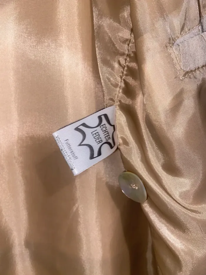 Veste beige en cuir véritable - photo numéro 6