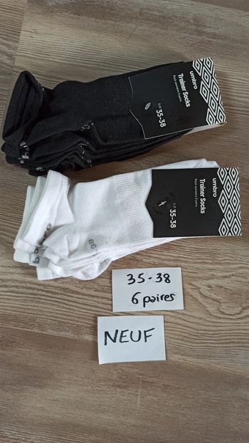 Lot 6 paires chaussettes Umbro 35 - 38