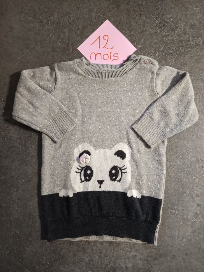 Robe pull chat 12 mois