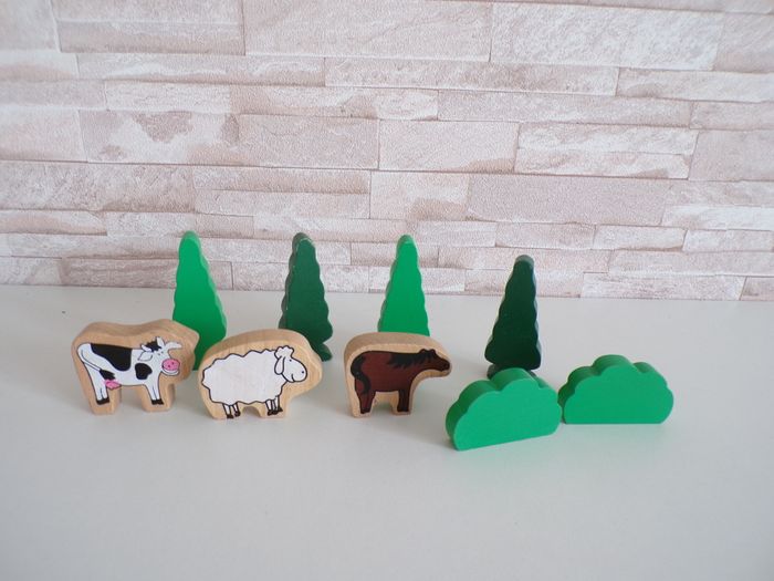 Circuits en bois - Décor - Animaux - Arbres - Buissons (13)