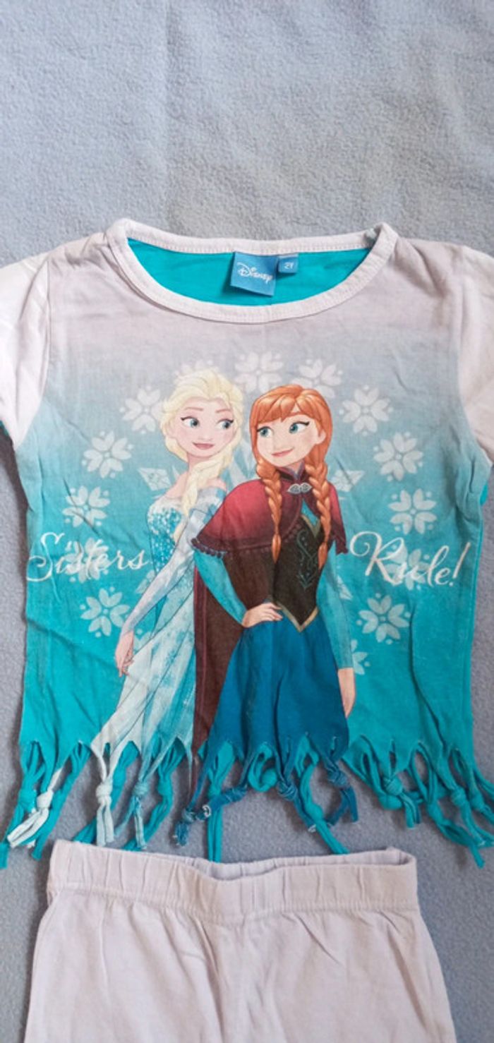 Pyjamas Disney Reine des neiges taille 2 ans - photo numéro 2