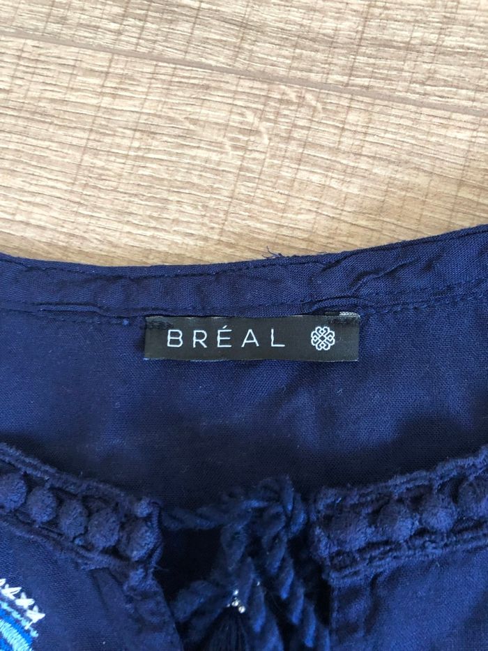 Robe bleue marine à manches longues Breal taille 38 état satisfaisant (avec défaut) - photo numéro 8