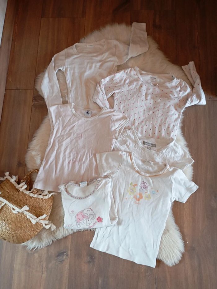 1€ lot de maillot de corps fille 2/3 ans