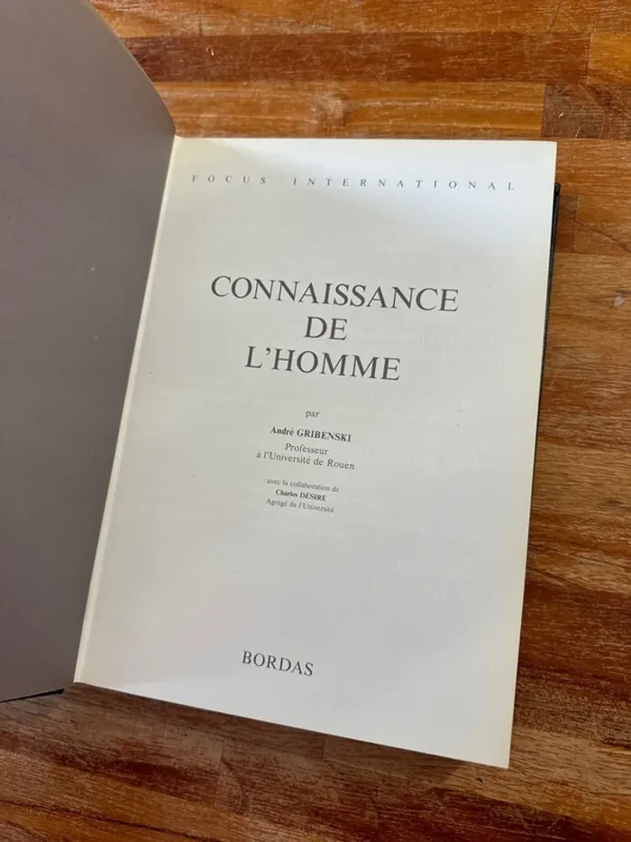 Livre, focus connaissance de l’homme - photo numéro 4