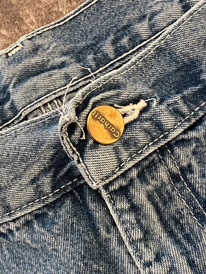Jean coton bleu droit homme Carhartt W42 L32 Pantalón recto hombre dritti uomo Gerade Herren - photo numéro 4