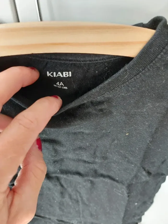 T-shirt manches courtes noir Kiabi 4 ans - photo numéro 2