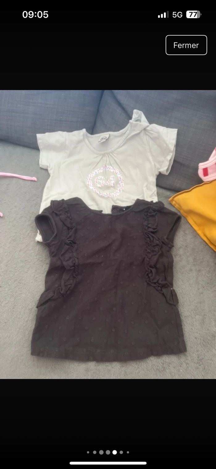 Hauts et shorts bébé fille 18mois