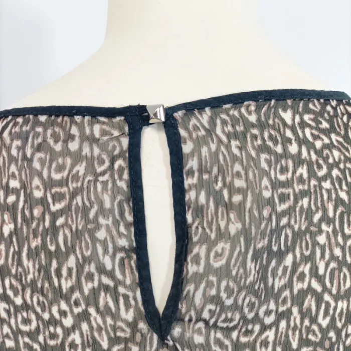 Blouse manches longues Leopard transparente - Jacqueline Riu T46 Ouverte goutte au dos A1534 - photo numéro 6