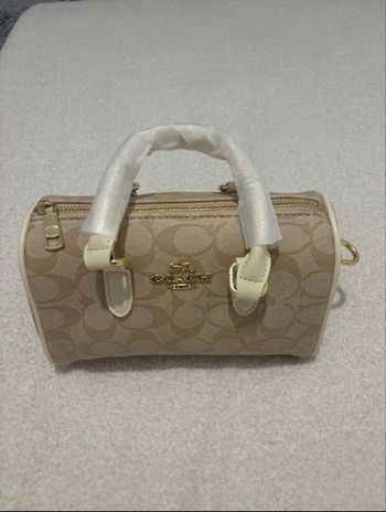 Sac à main avec bandoulière Coach / Beige Blanc / Beige White