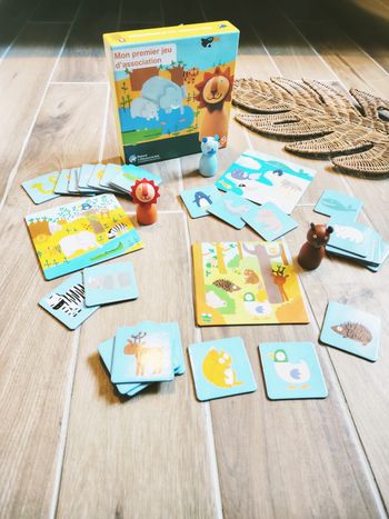 🦁Jeu educatif Mon premier jeu d'association Les animaux marque Nature et découvertes