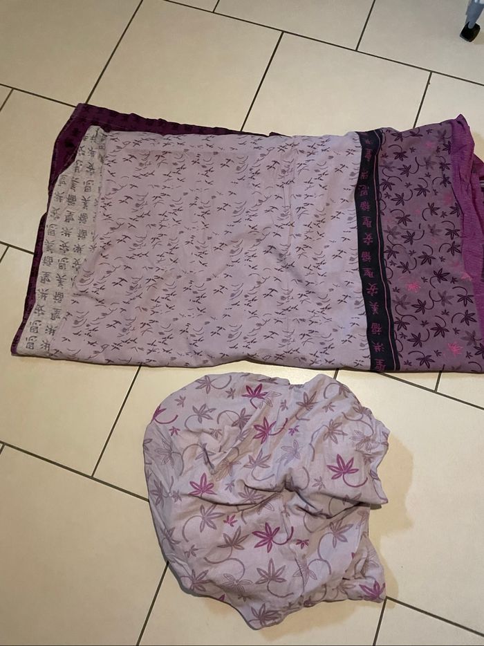 Drap housse et drap plat