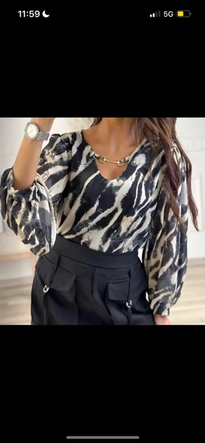 Blouse manches transparentes - photo numéro 2