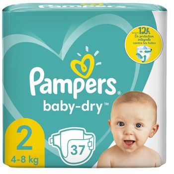 Lot de 4paquets (148 couches) Taille 2 pampers baby dry