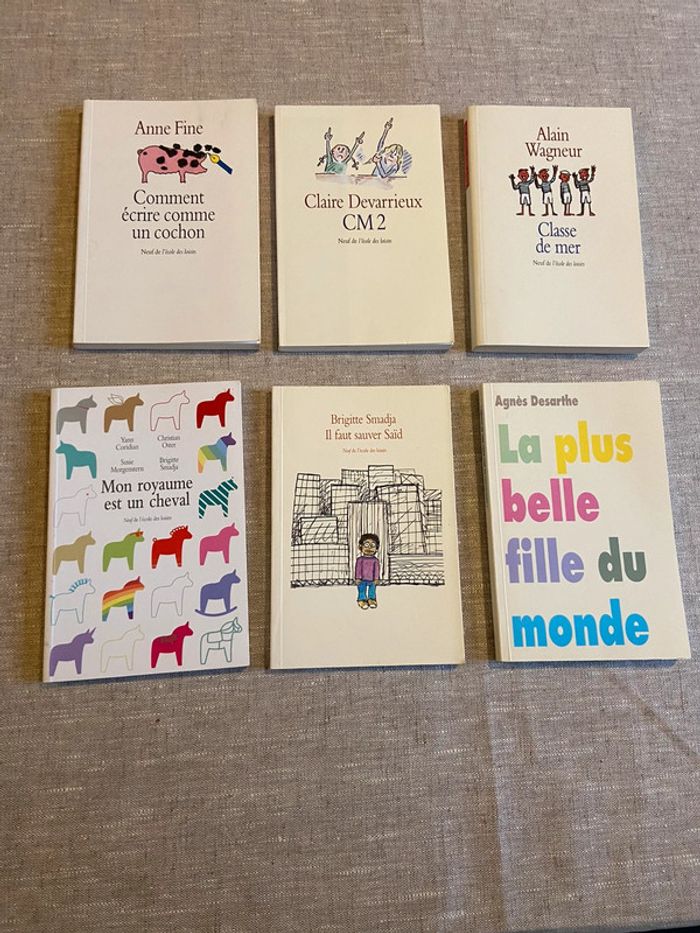 Lot de 6 romans jeunesse éditions École des Loisirs