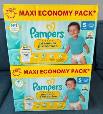 160 couches taille 5 Pampers baby dry premium protection