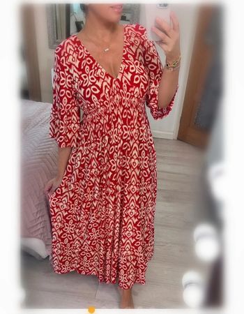 Longue robe rouge S