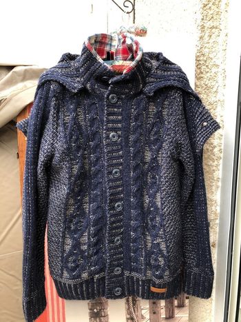 Gilet long en laine garçon taille S